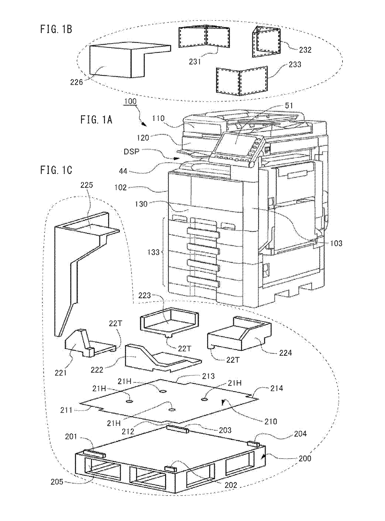 Packing material including cushion