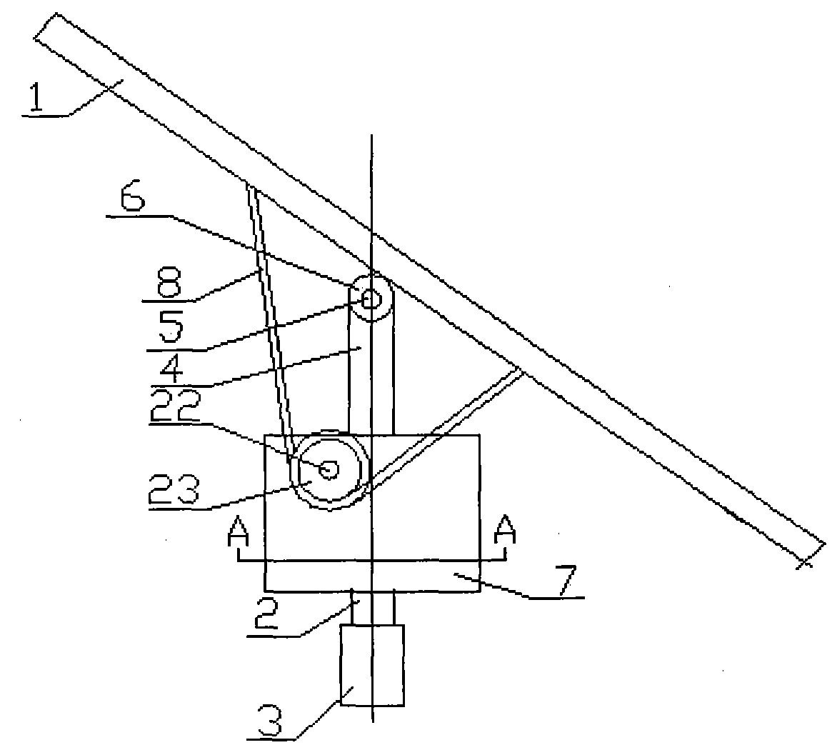 Toothed belt turbine transmission three-dimensional automatic solar tracking device