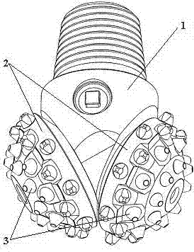 Compound bit formed by PDC (polycrystalline diamond compact) bits and rotary cutting bit