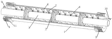 Anti-clogging device for sprayed concrete pumping pipe