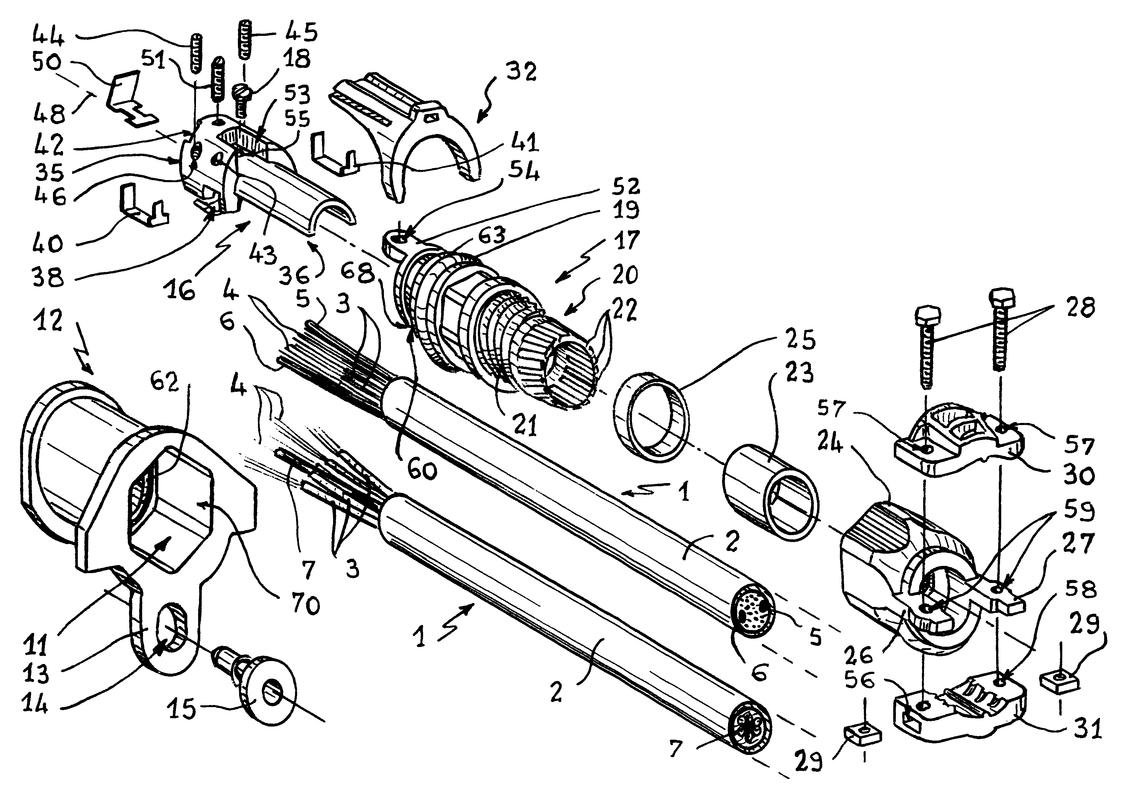 Optical fiber cable inlet device