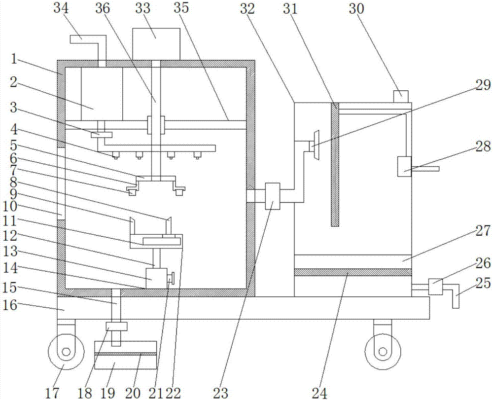 Stone polishing device with dust removing function