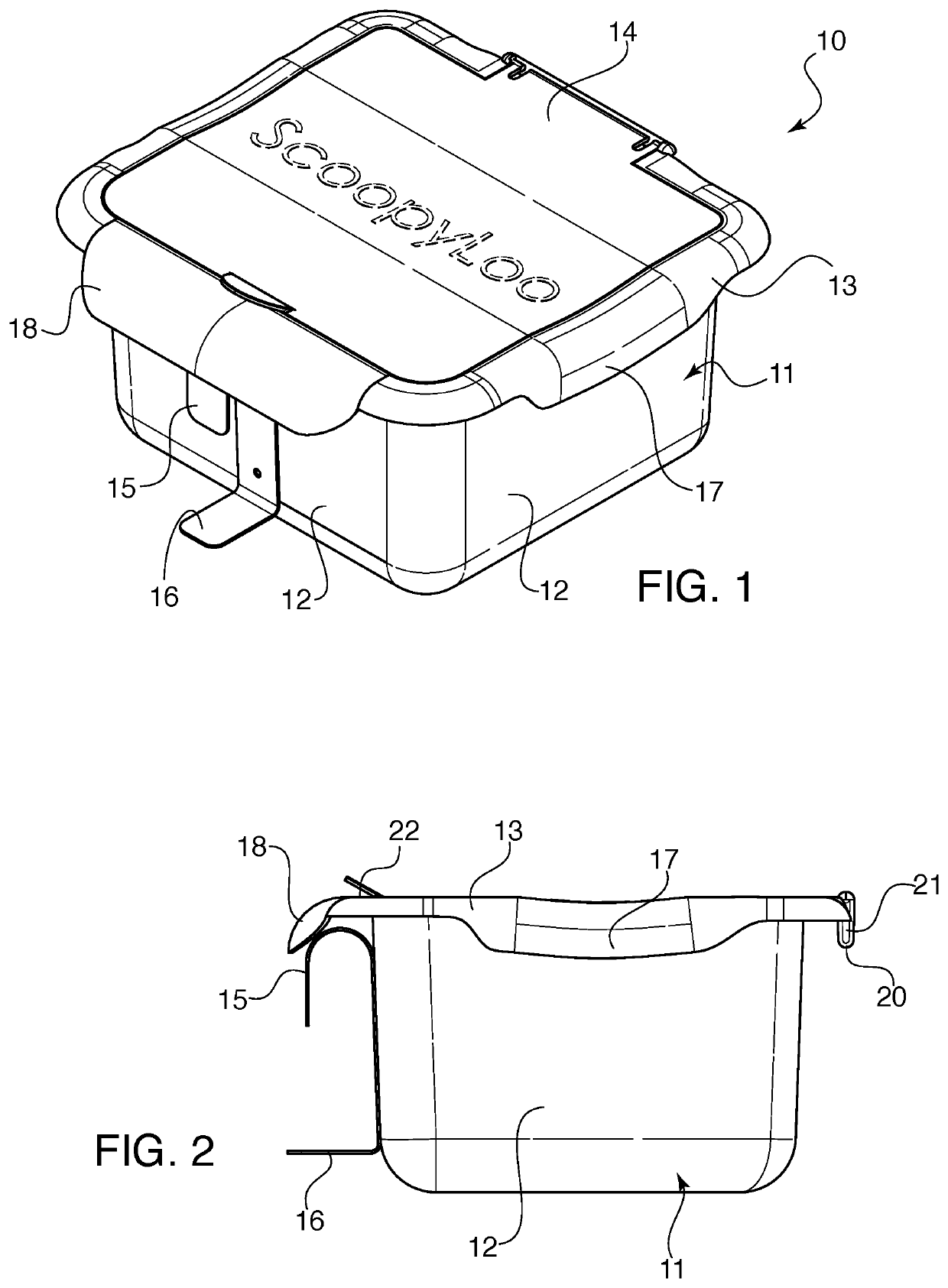 Waste container for a litter box