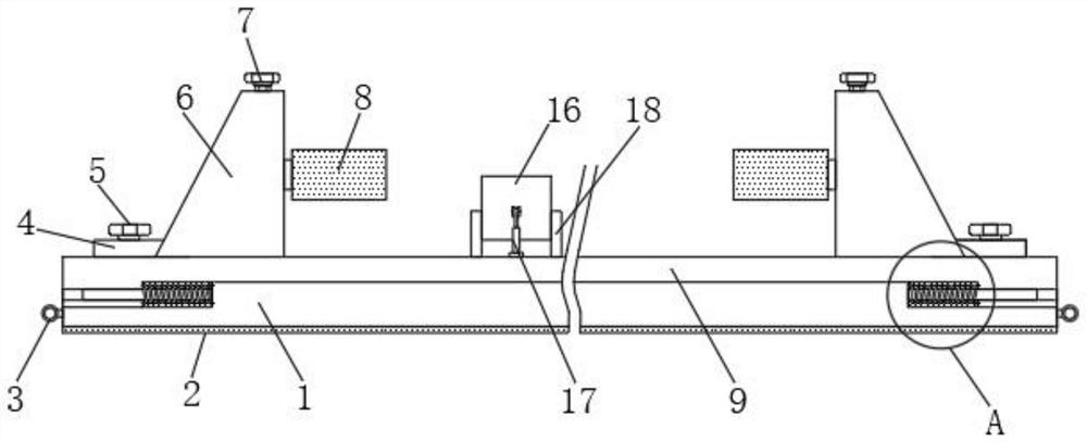 A construction material transportation device for road maintenance