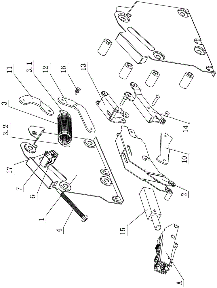 The Elastic Manipulation Structure of the Upturn Door of Furniture