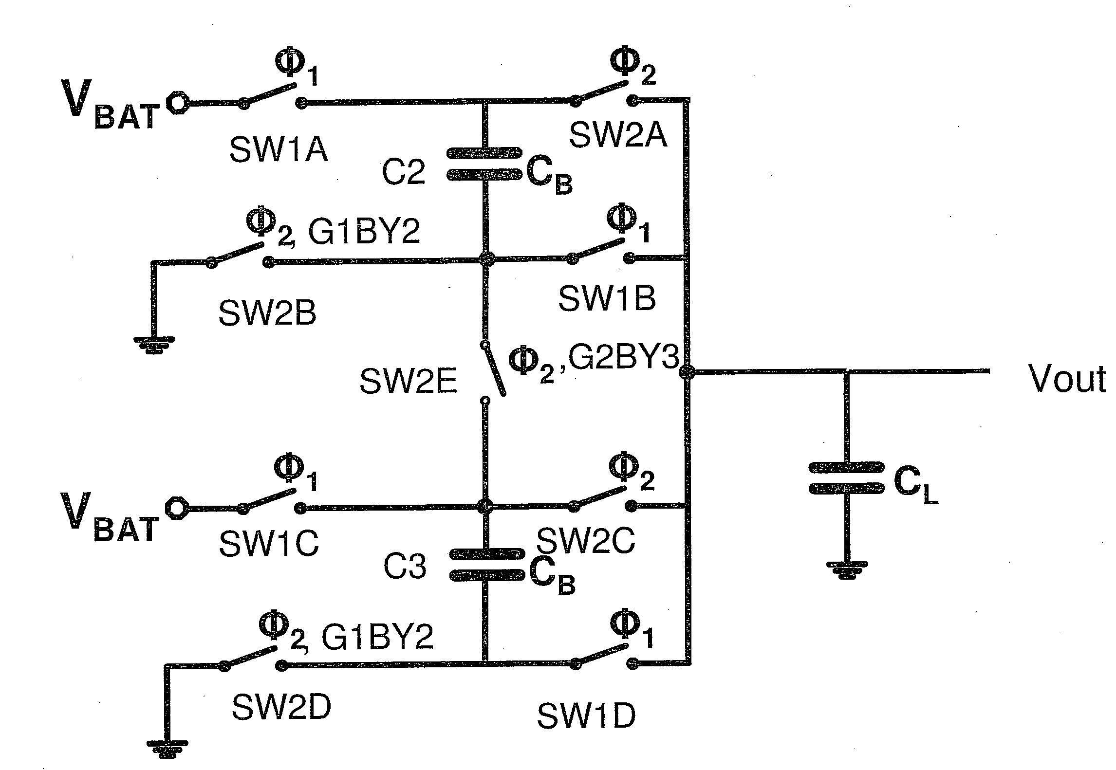 Circuit and Method for a Fully Integrated Switched-Capacitor Step-Down Power Converter