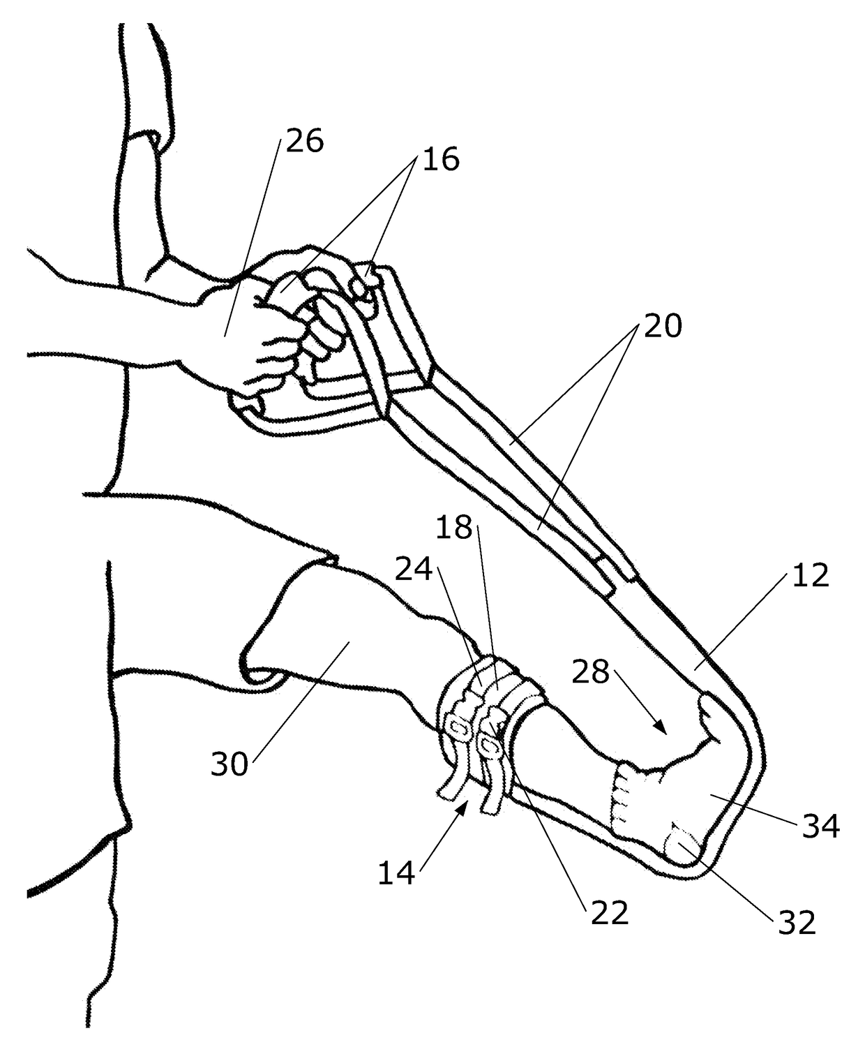 Device and method for passive flexibility training