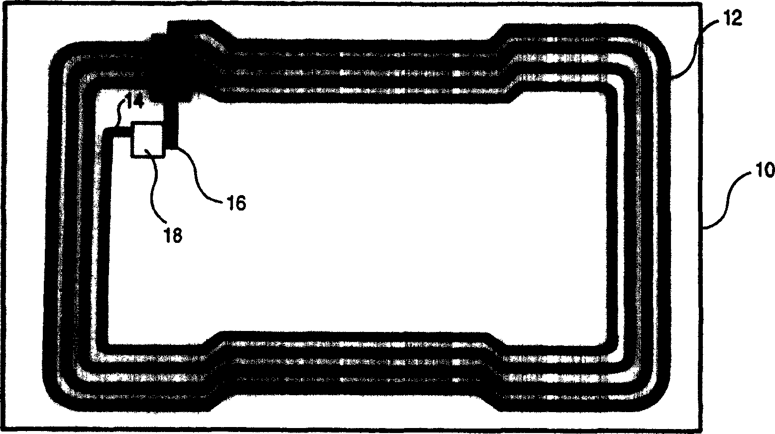 Contactless chip card with antenna support and chip support made from fibrous material