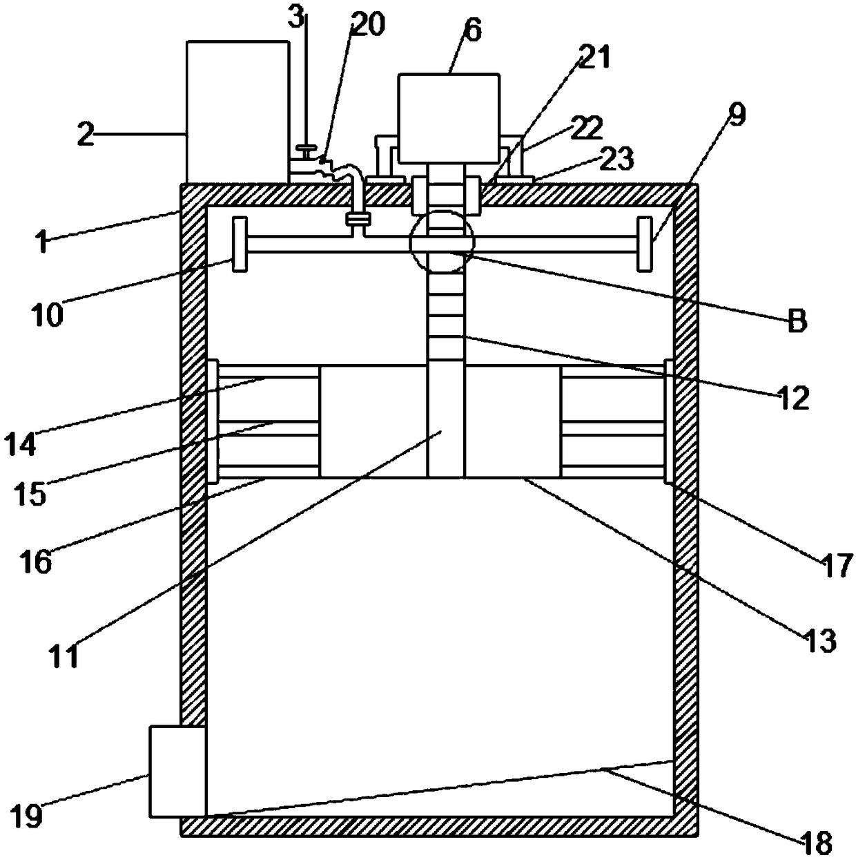 Chemical equipment cleaning device