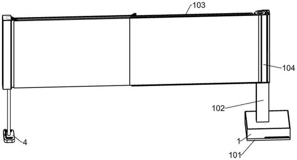 Telescopic dustproof self-erasing blackboard