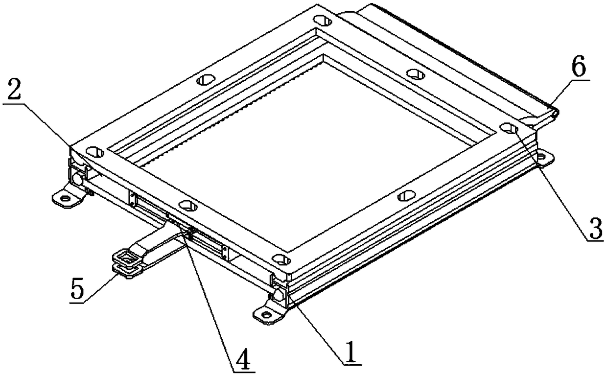 Slide rail device of automobile seat