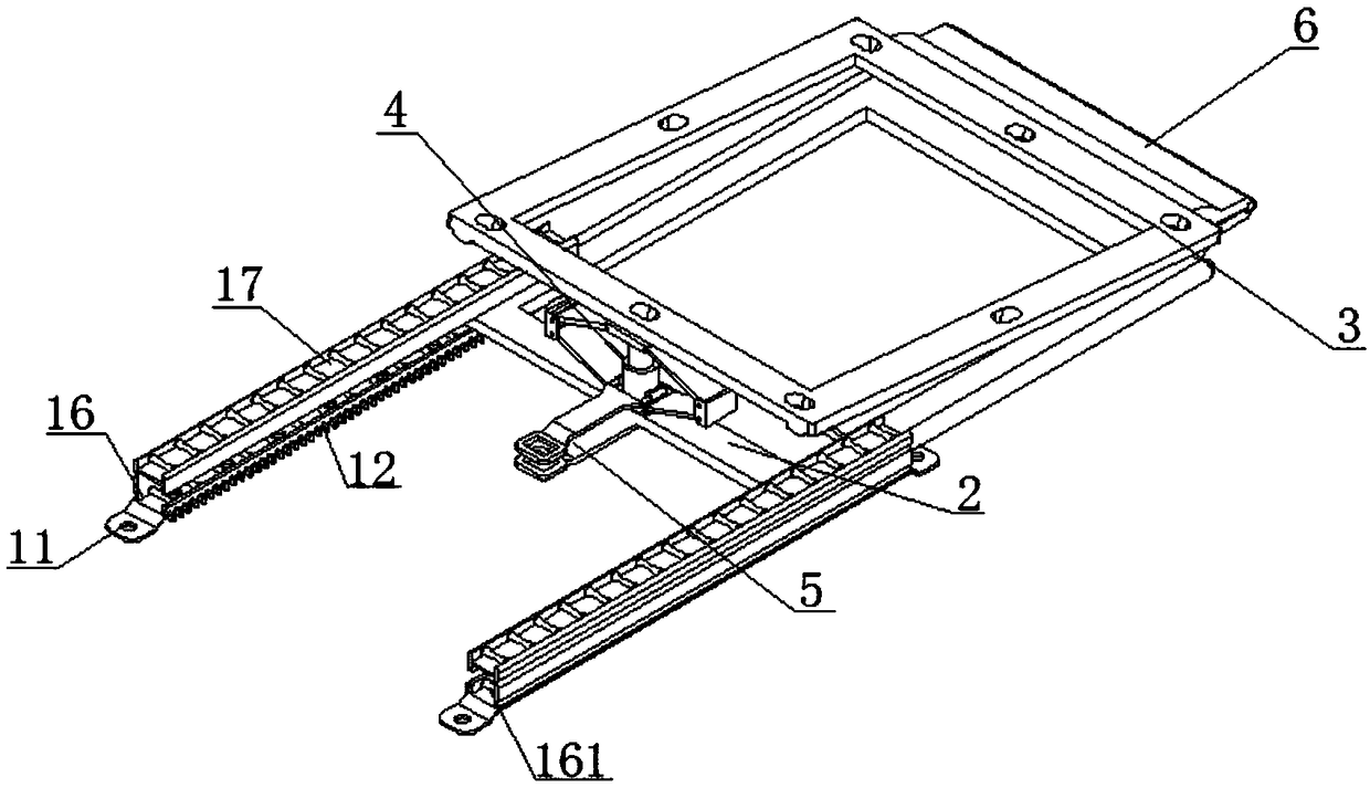 Slide rail device of automobile seat