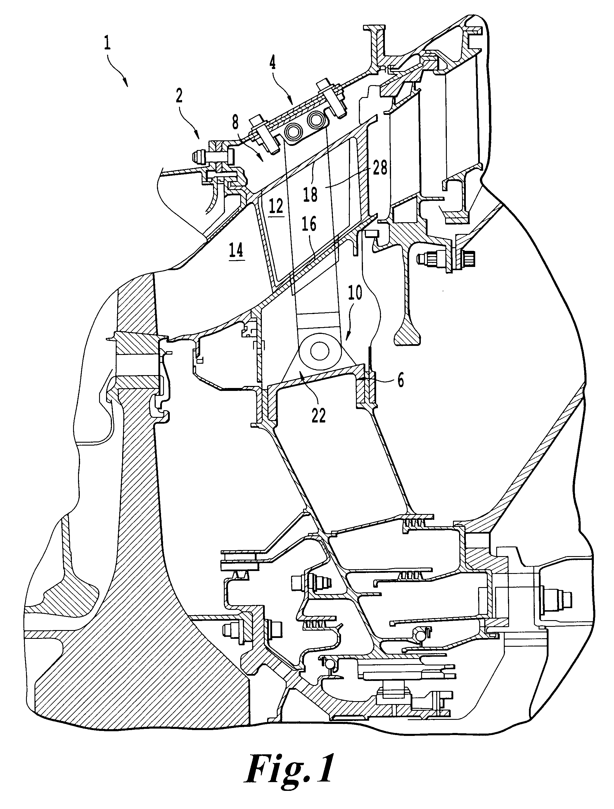 Joining device for joining two assemblies, for example for a stator of a turbomachine