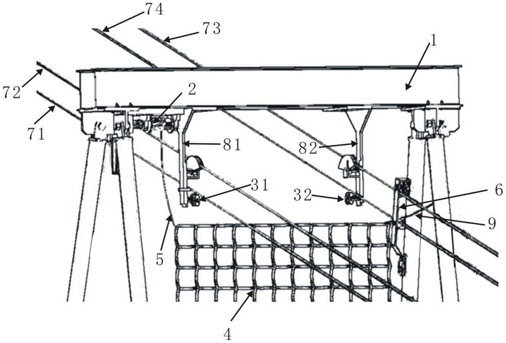 A new type of cargo cableway protection net device and its control method