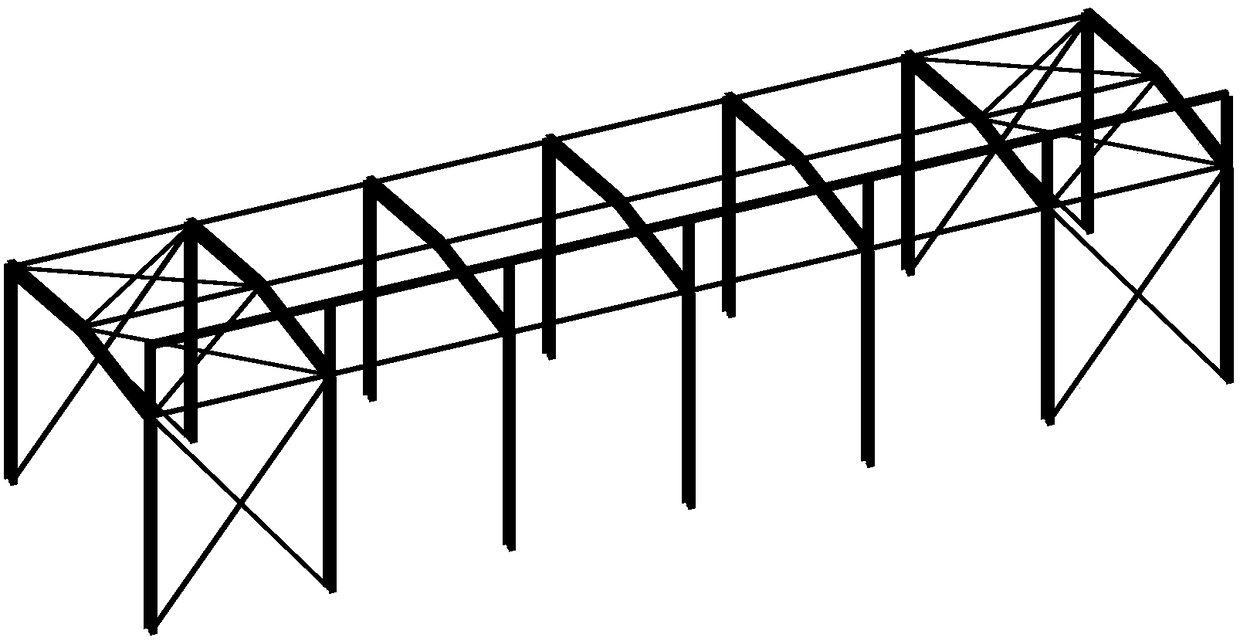 A roof-through building structure used for substation gis room