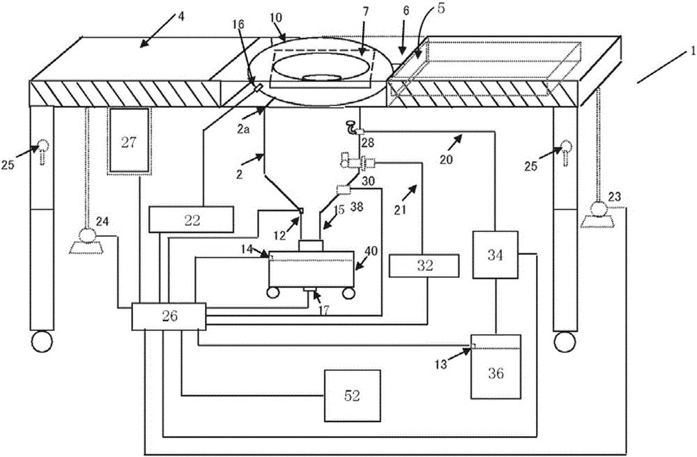 Excreta treatment device for nursing