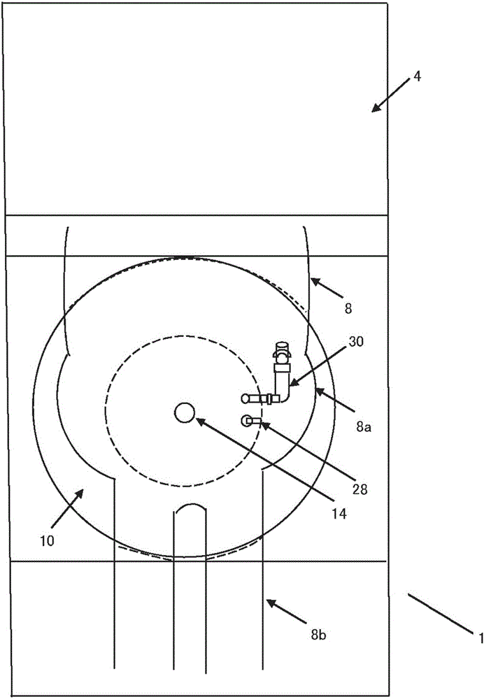 Excreta treatment device for nursing