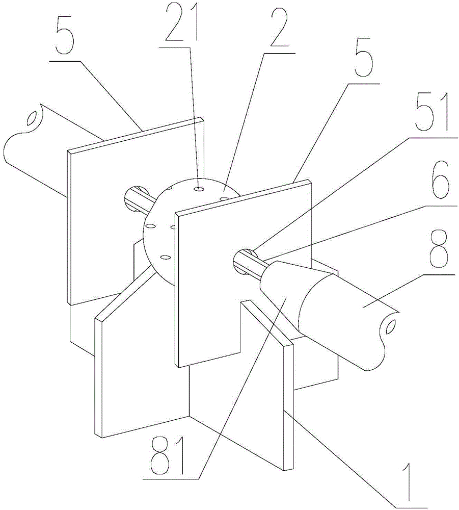 Hinge station plate-type support and mounting method thereof