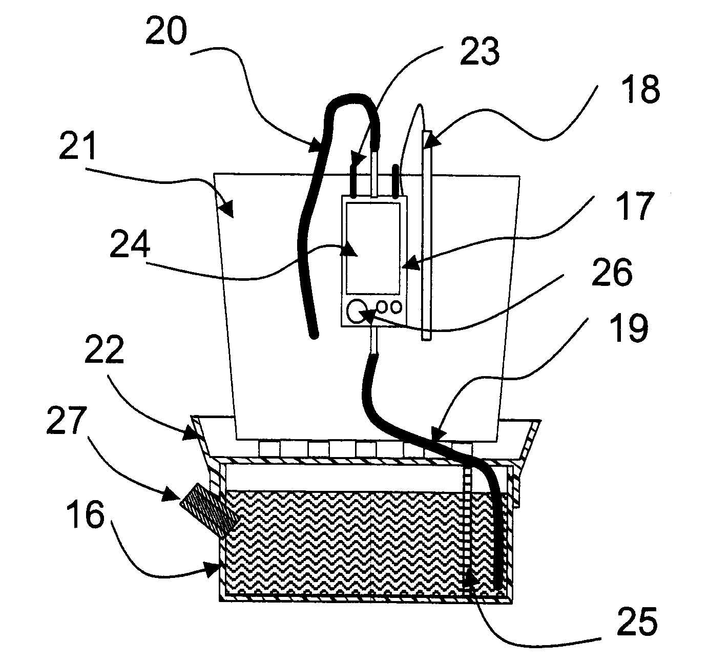 Device For Measuring Thermal Properties in a Medium and Method For Determining the Moisture Content in the Medium