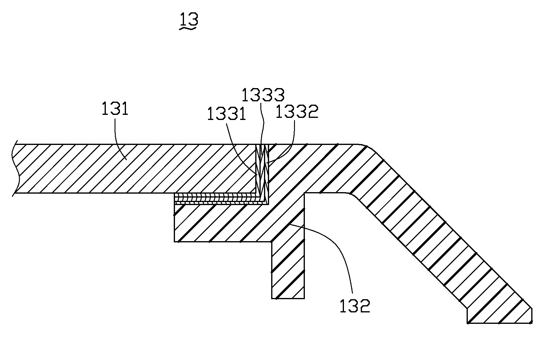 Joining structure and insert-molded cover using same