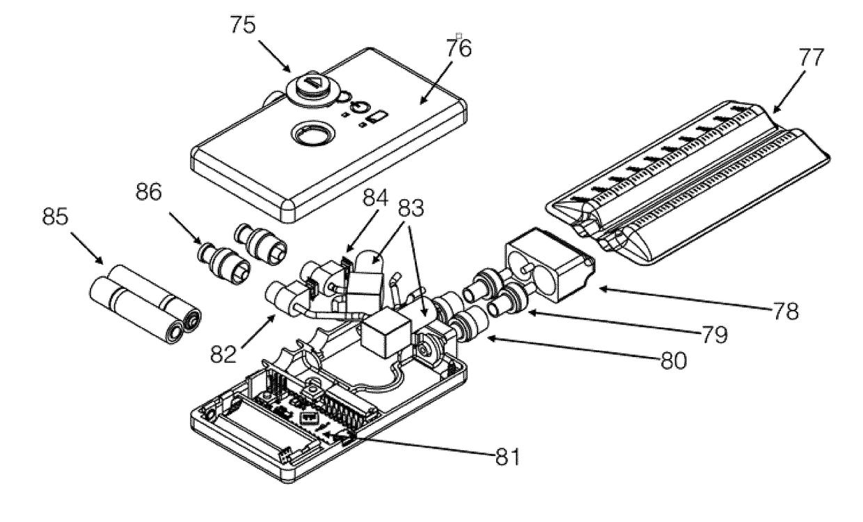 Portable device with disposable reservoir for collection of internal fluid after surgery