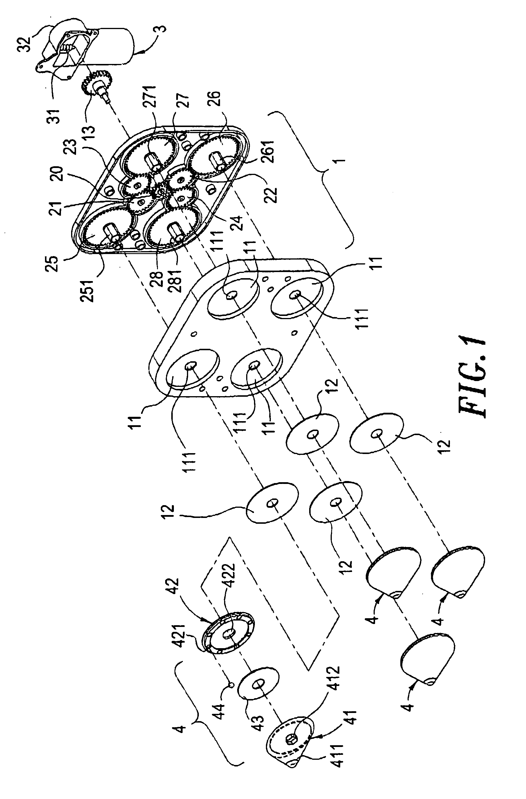 Kneading massager