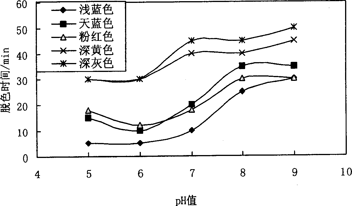 Ozone decolorization method for waste leftover cloth