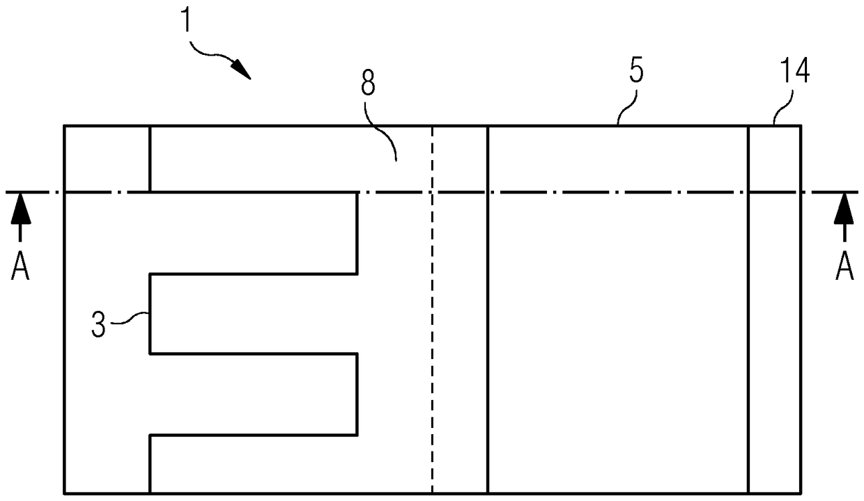 Sensing element for a measurement system suitable for dielectric impedance spectroscopy