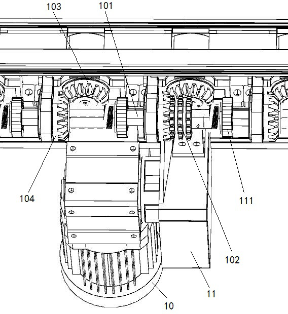 Double-support roller line