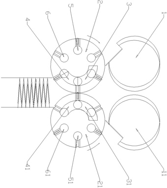 Air suction/exhaust method and structure of V-shaped box type facial tissue folding machine