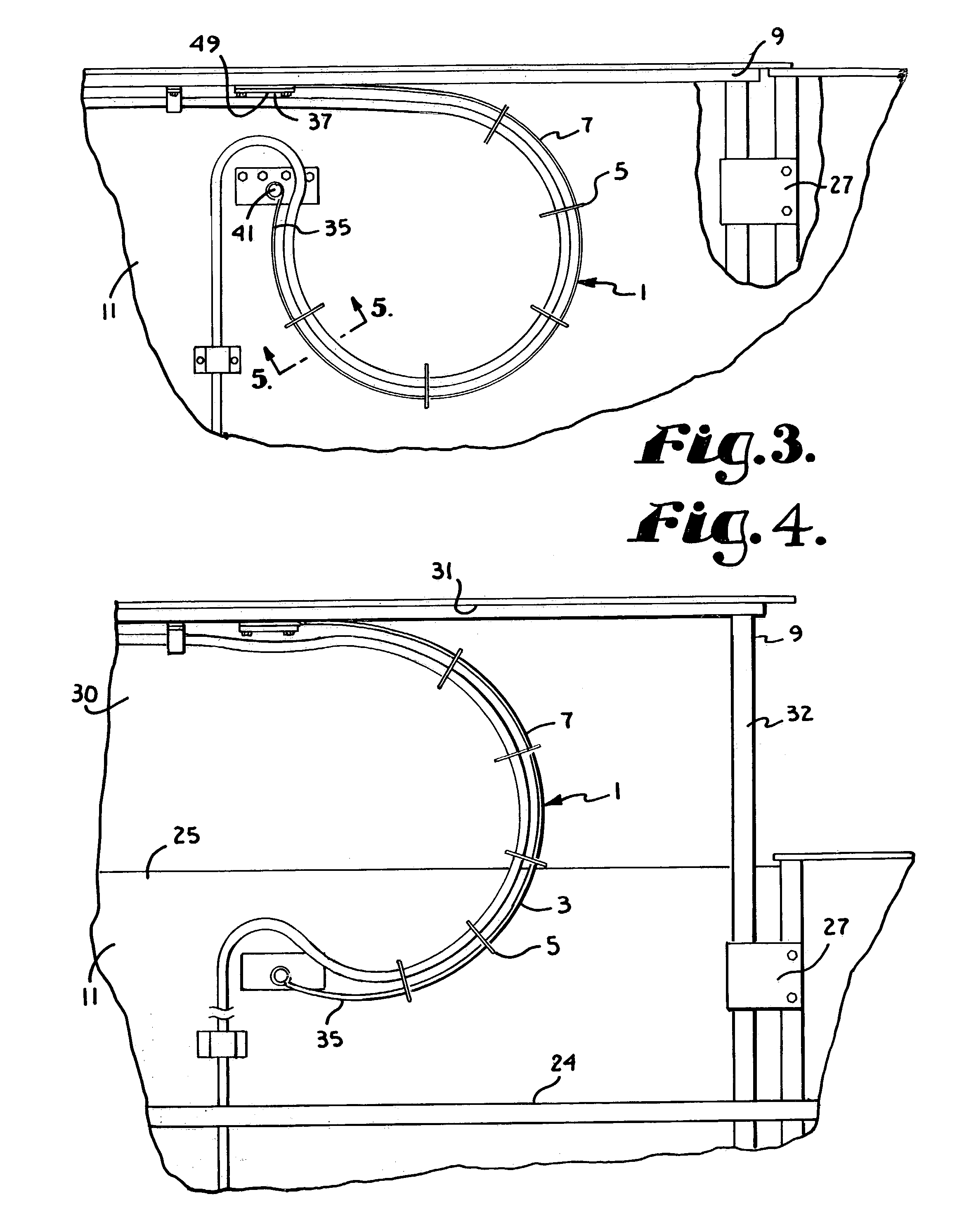 Flexible wiring and tubing carrier for slide-out rooms