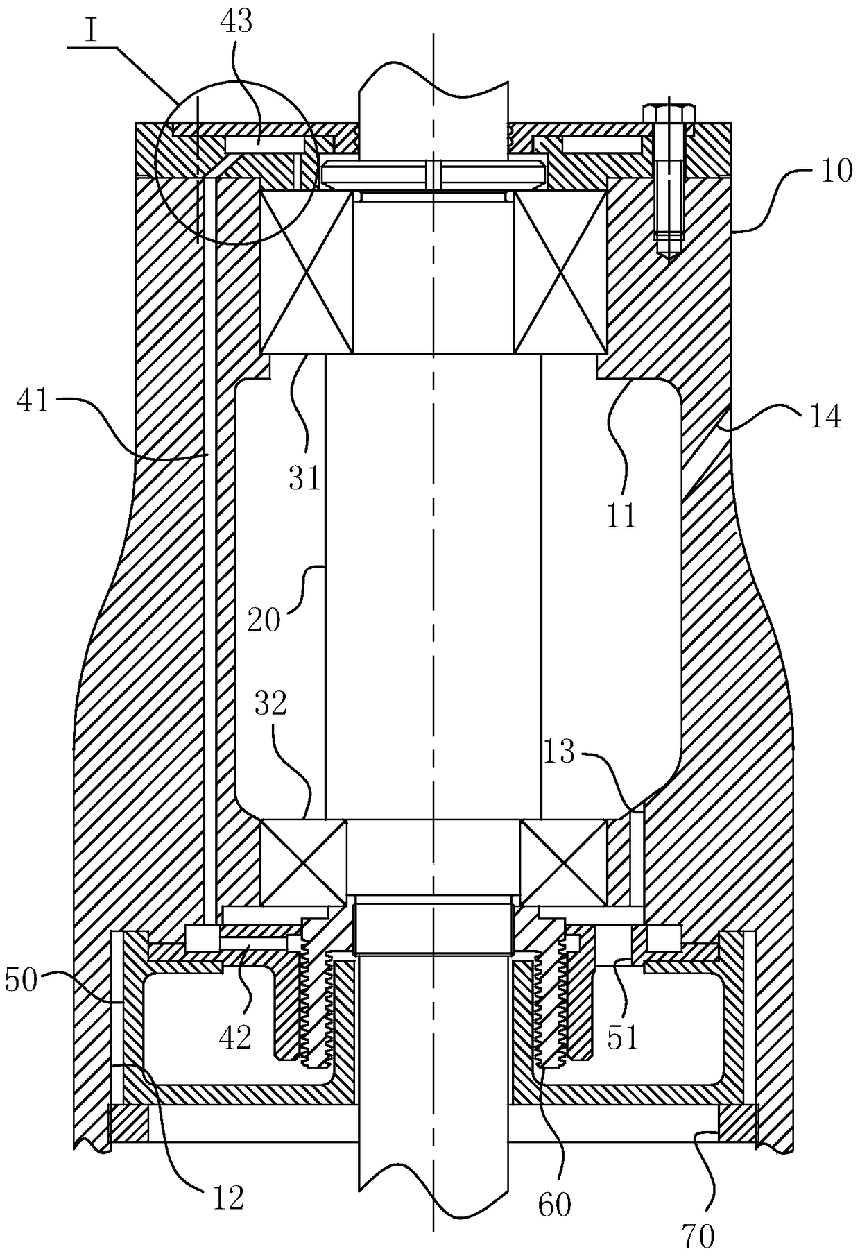 A vertical pump with bearing self-lubricating function