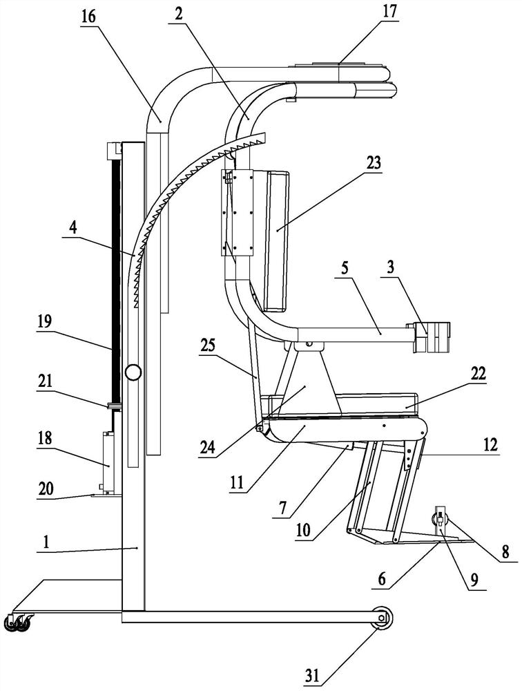 Comprehensive function rehabilitation training device for senile weak patients