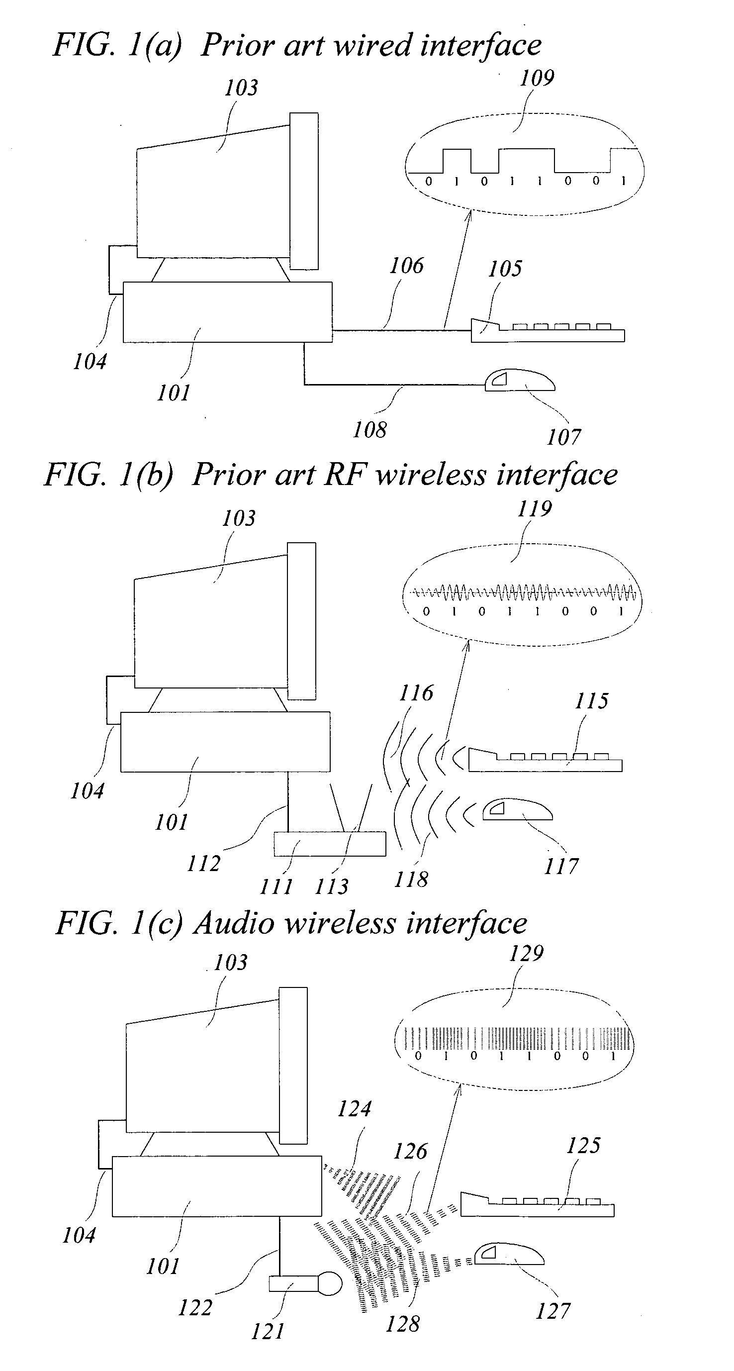 Wireless signal transfer by sound waves