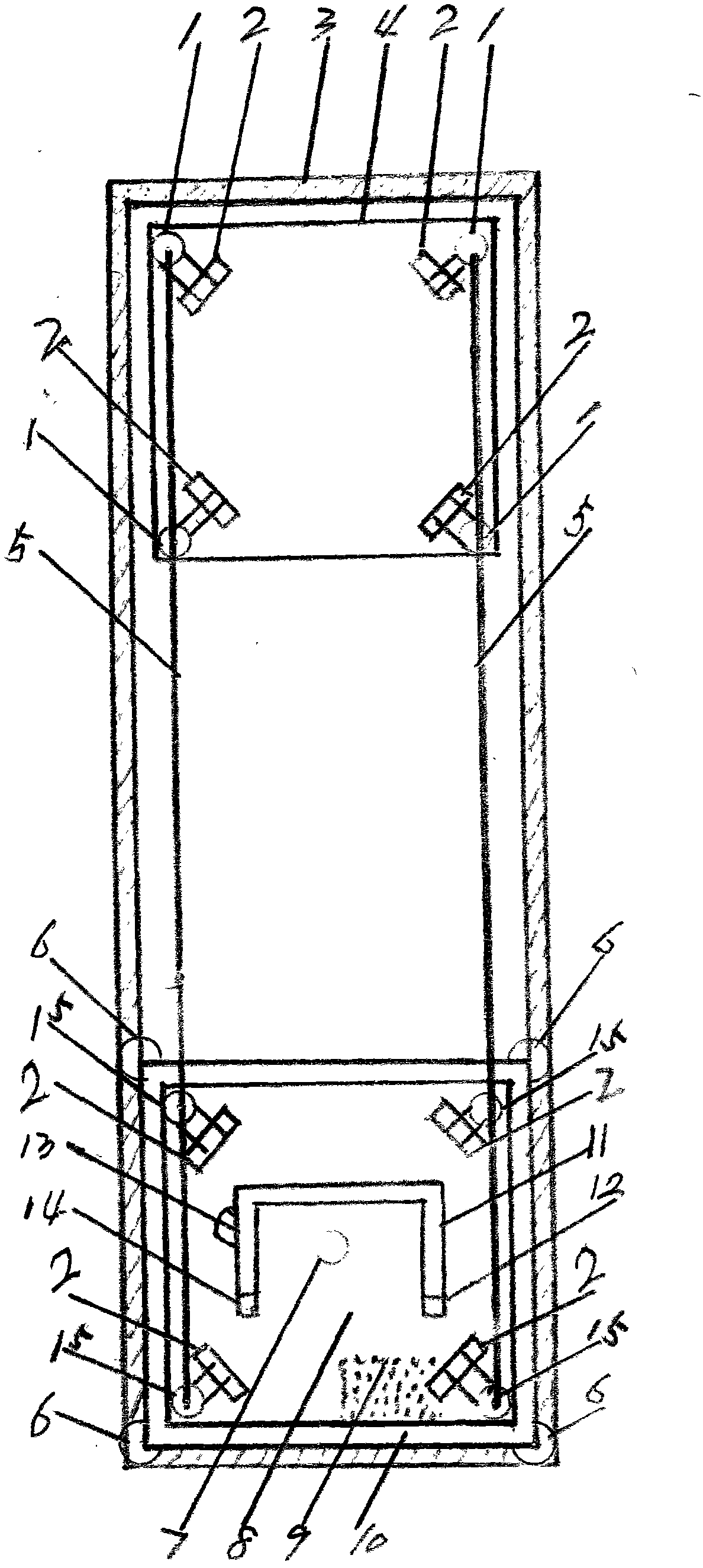 Solar flower and vegetable channeling tendril type mobile drip irrigation quadrilateral cultivating device