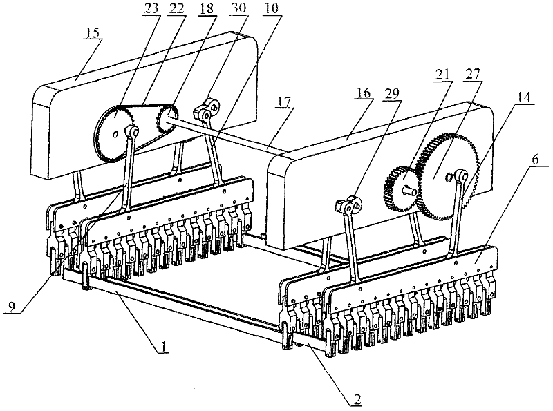 Griffe transmission mechanism of electronic jacquard machine