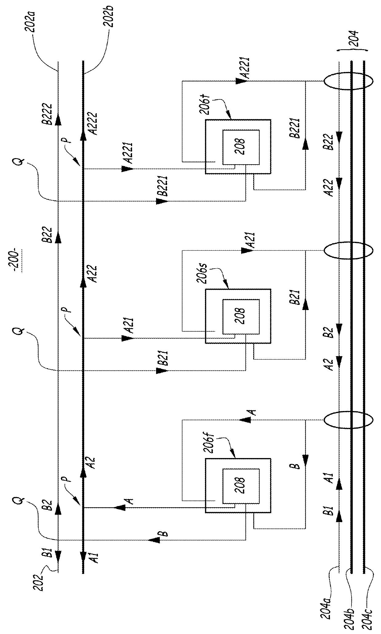 Wayside communication system using power grid lines