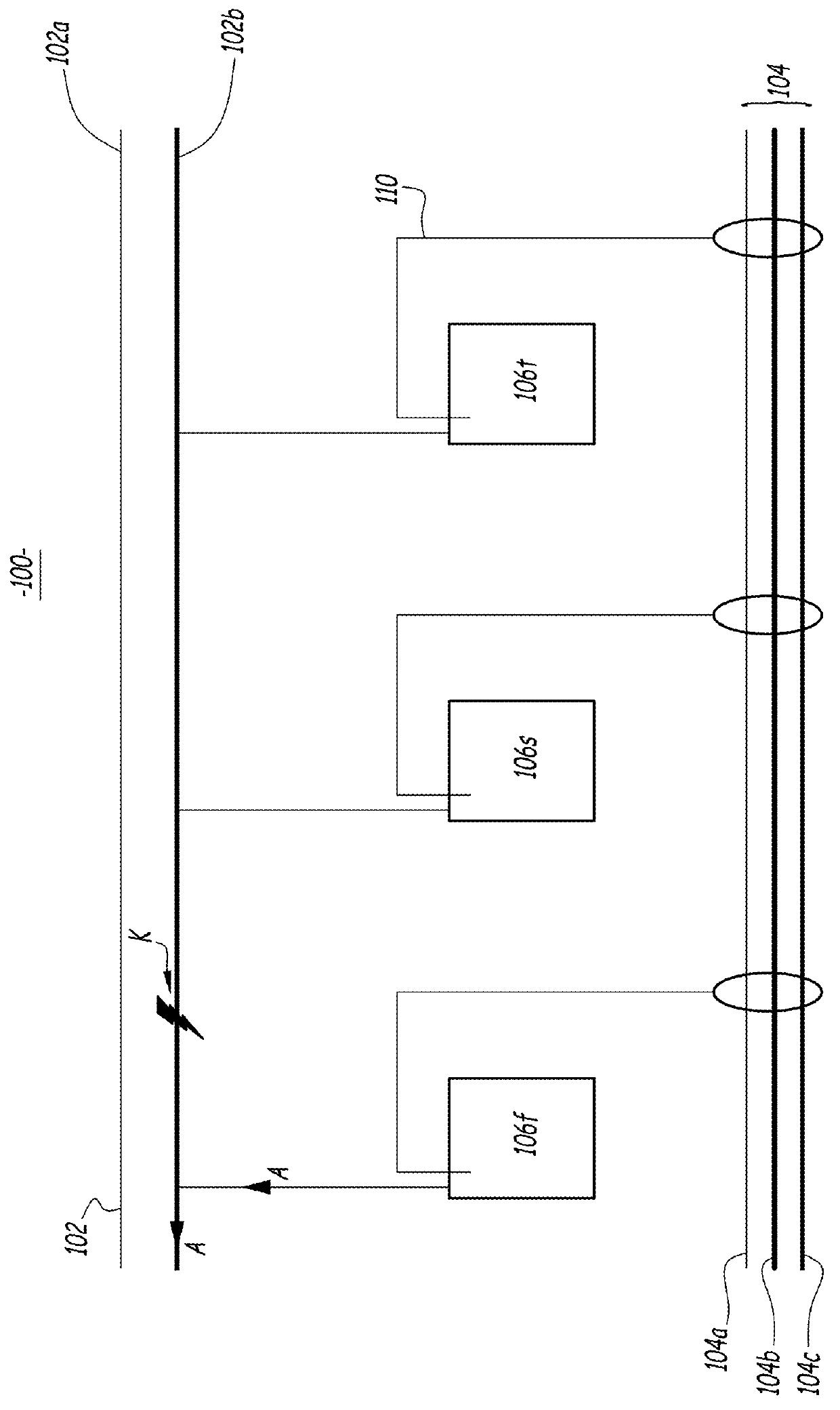 Wayside communication system using power grid lines