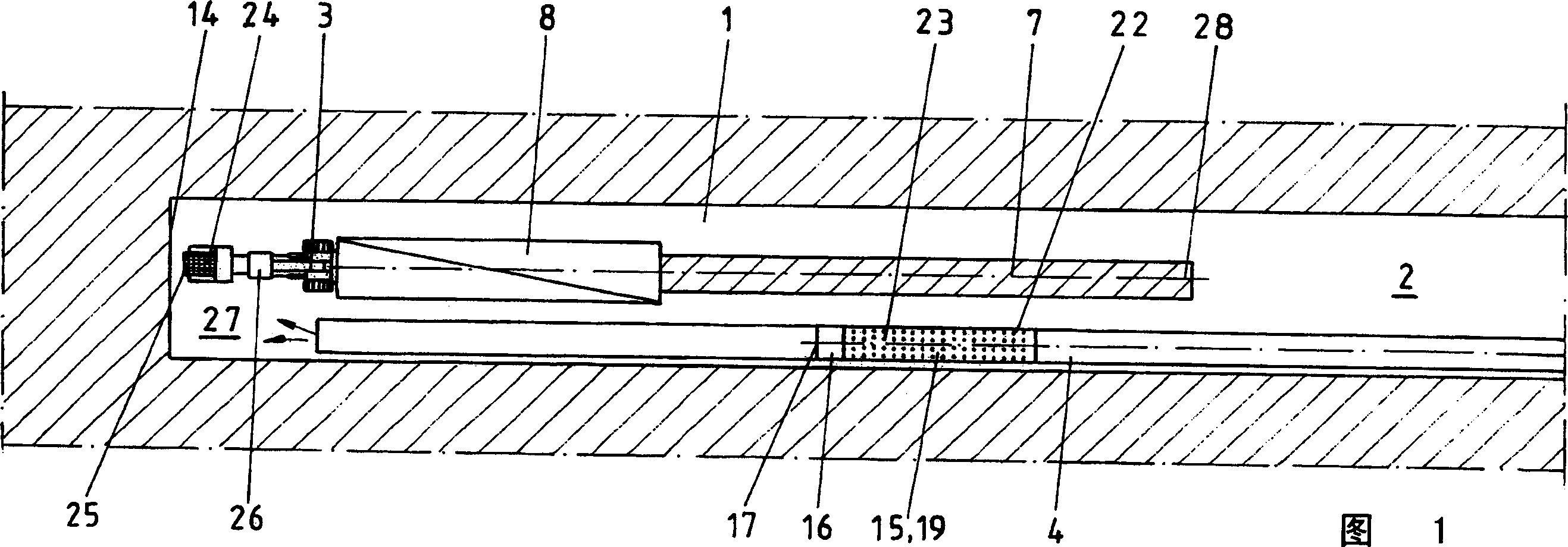 Ventilation device for laneway grubbing with roadheader