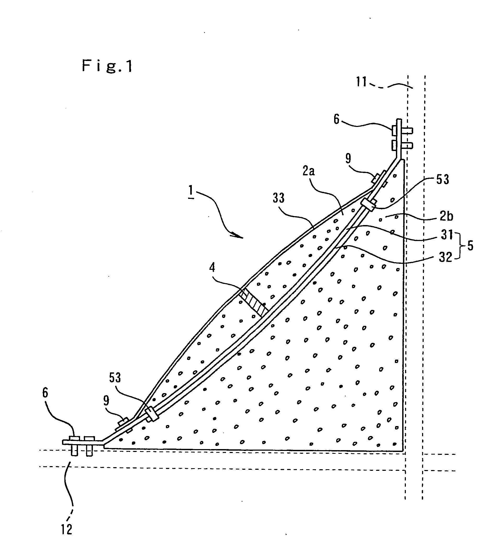 Reinforcing structure for building and reinforcing member for the structure