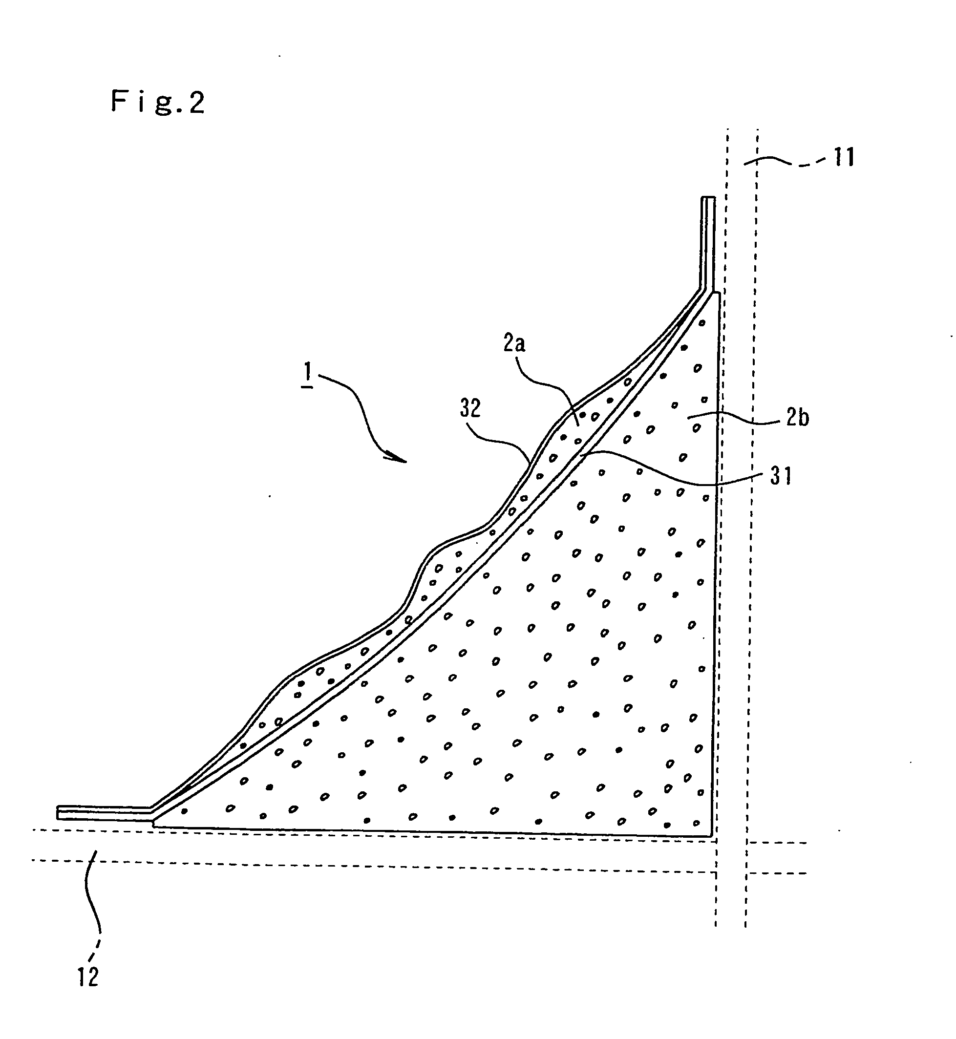 Reinforcing structure for building and reinforcing member for the structure