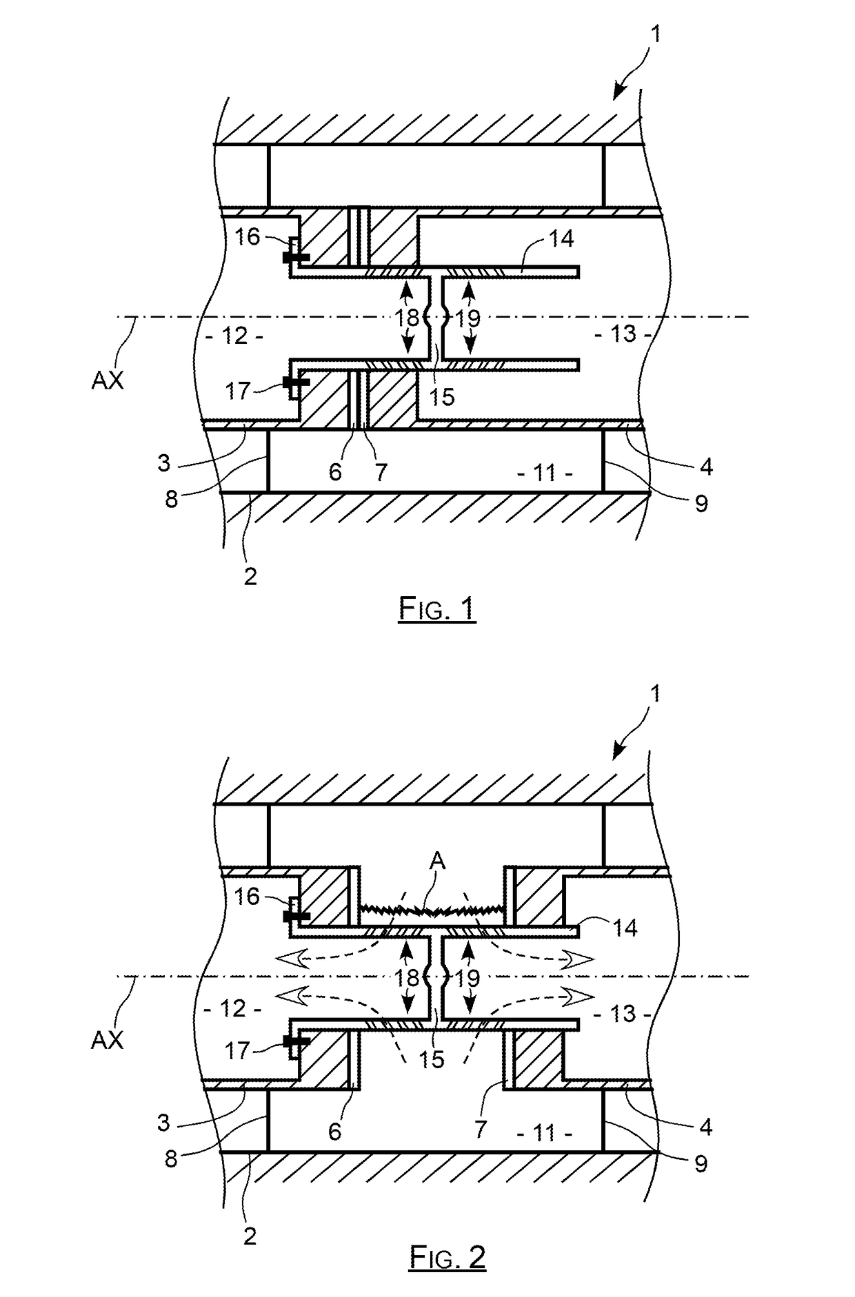 High-voltage electrical circuit breaker device with optimised automatic extinction