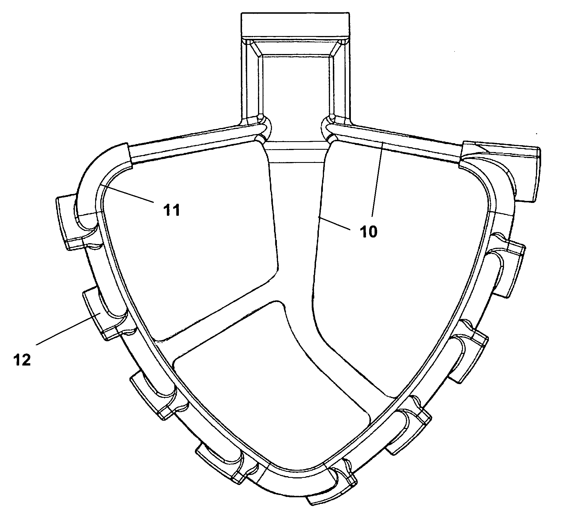 Mixer blade attachment with flexible fins