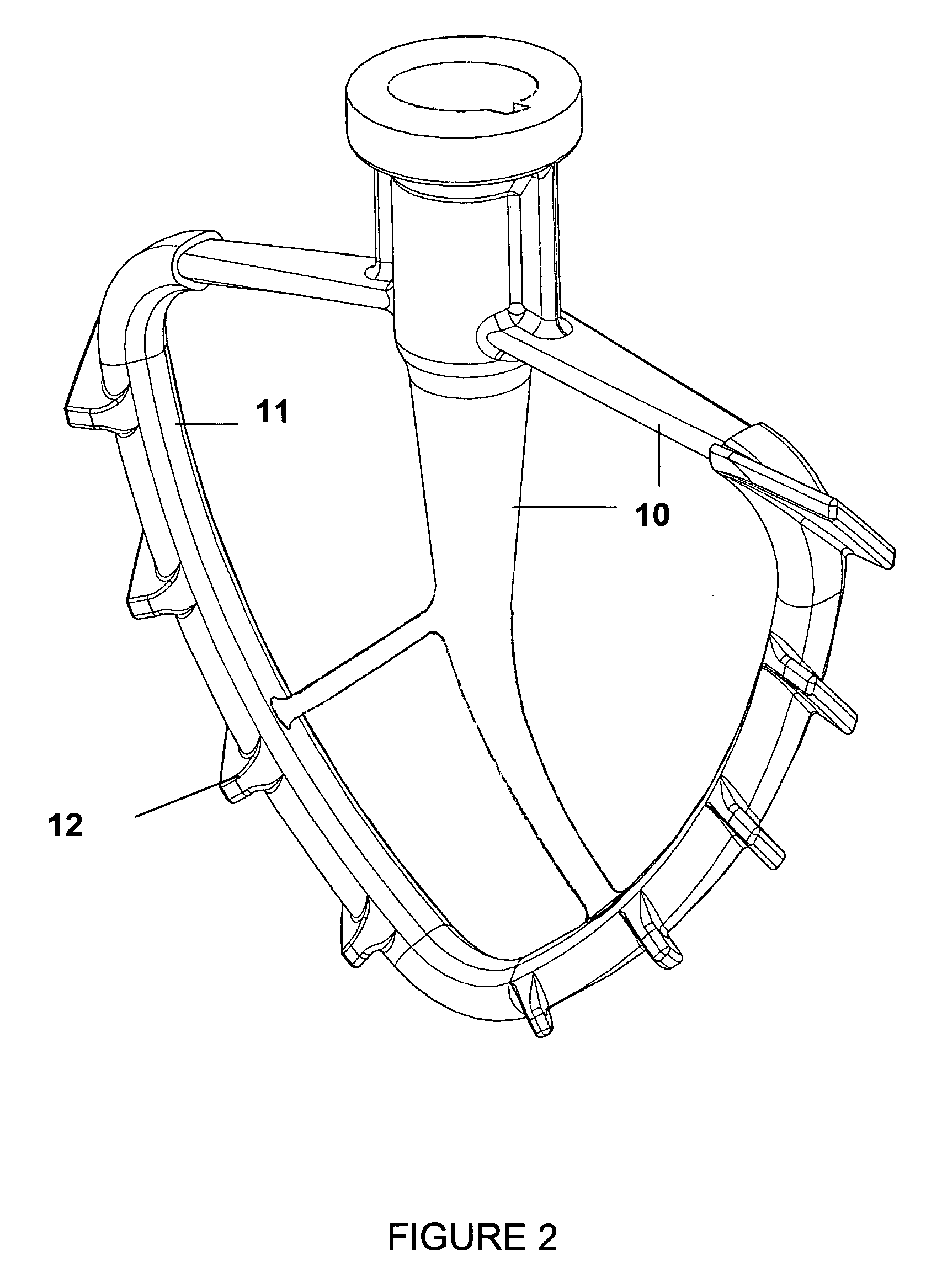 Mixer blade attachment with flexible fins