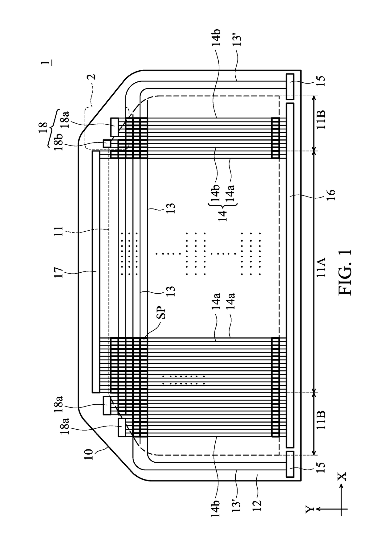 Display device with different circuit groups