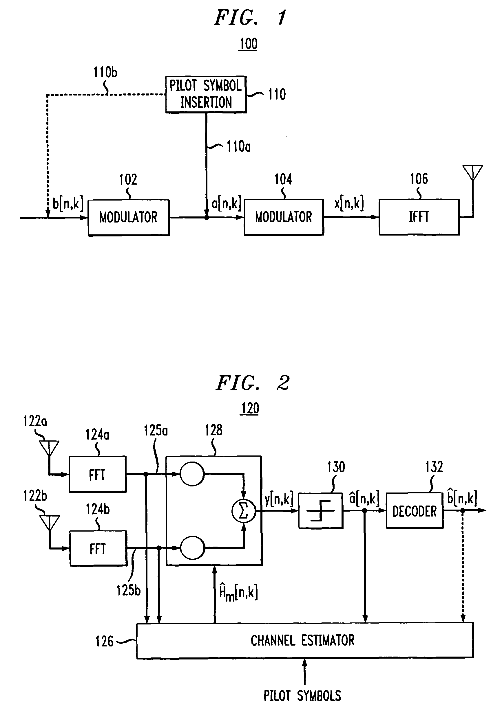 Pilot-aided channel estimation for OFDM in wireless systems