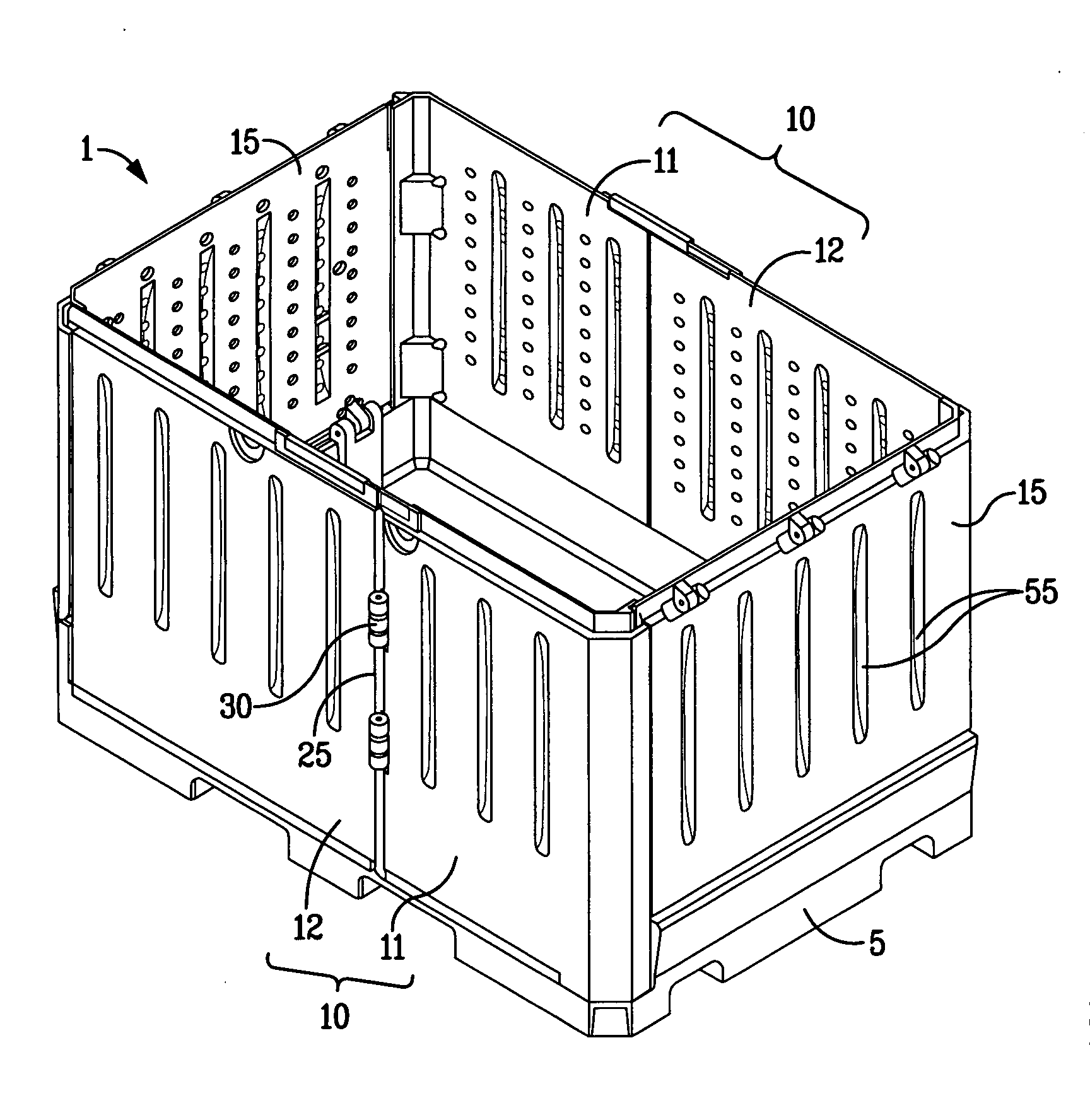 Collapsible refuse bin