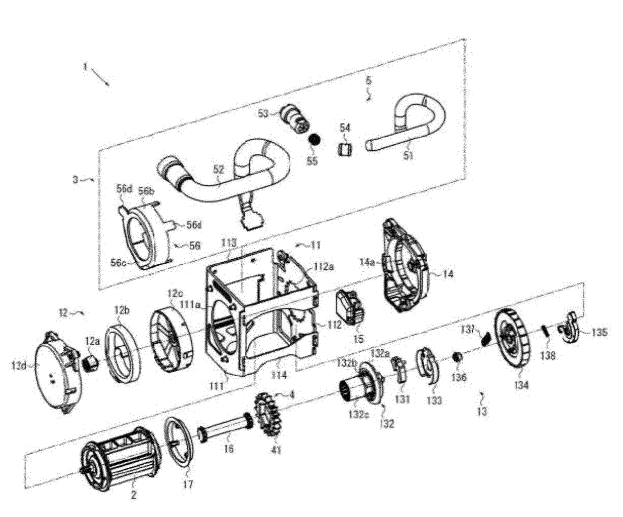 Pretensioner, retractor and seat belt device