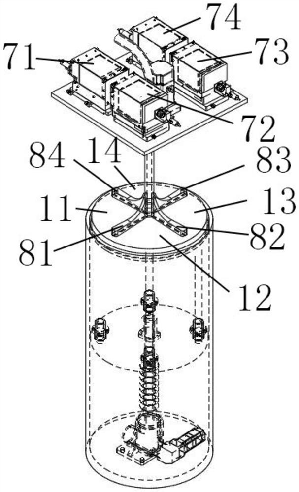 Special 3D printing equipment for printing hollow cylindrical component and printing method thereof