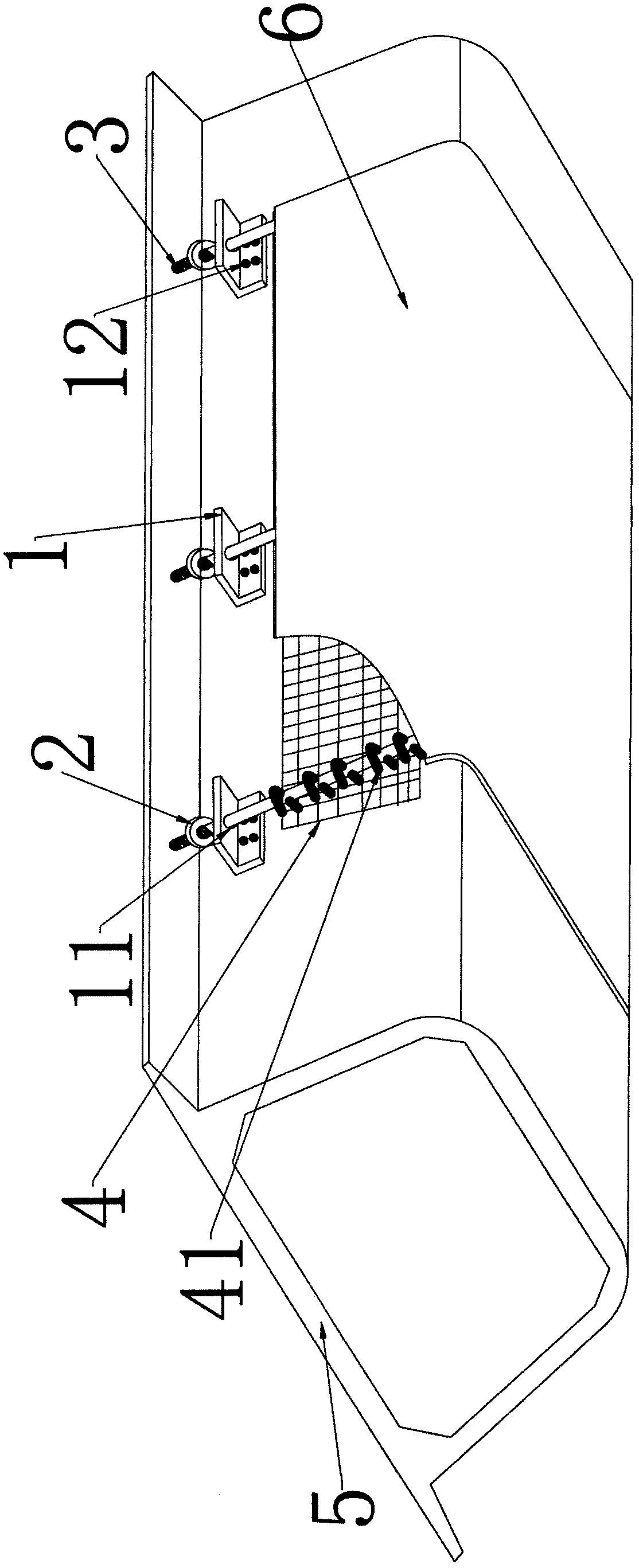 Prestressed U-shaped rid rapid shear-resisting and reinforcing box girder structure and method